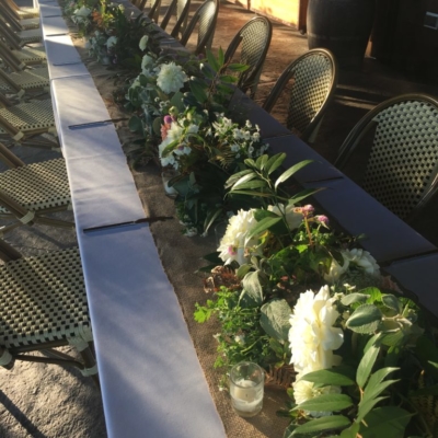 floral arrangements on table