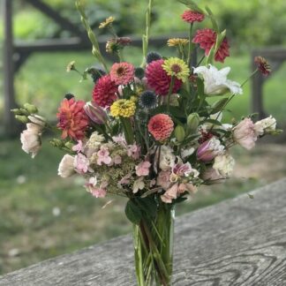 Seasonal Vase Arrangement-Extra Large Tall Glass Rectangle