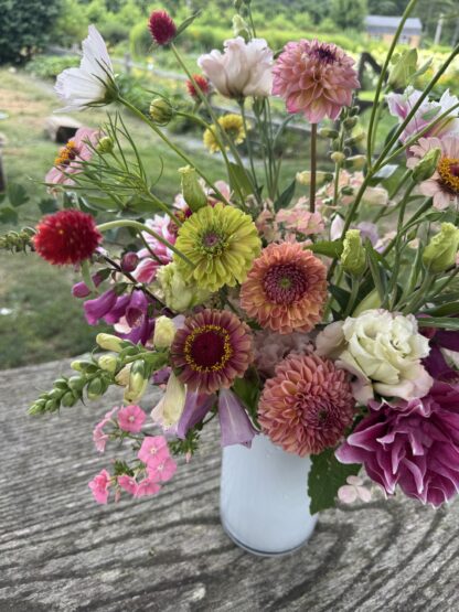 Seasonal Arrangement-Large White Glass Cylinder - Image 3