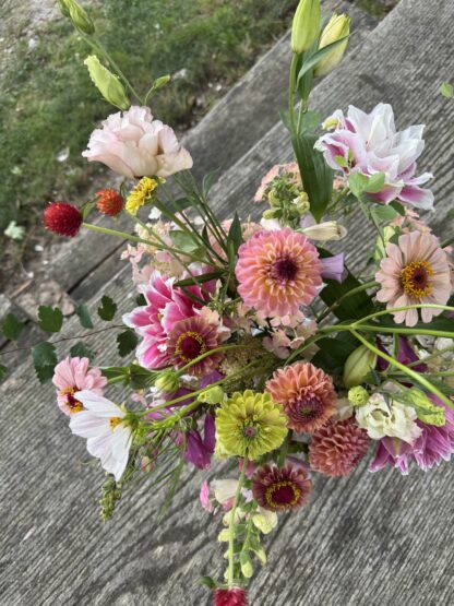 Seasonal Arrangement-Large White Glass Cylinder - Image 2